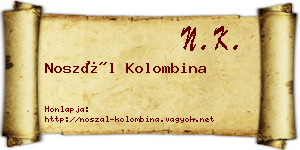 Noszál Kolombina névjegykártya